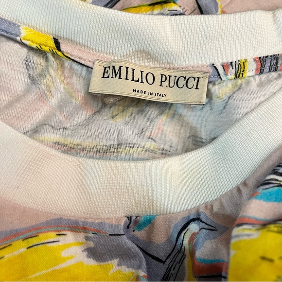 Emilio Pucci Seagull Bird Scoop Neck Racer Back Tank Top - Picture 9 of 11